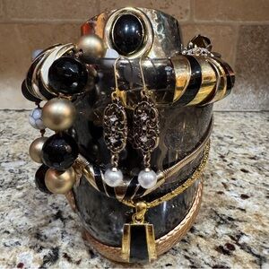 Black & Gold Mystery Jewelry Jar